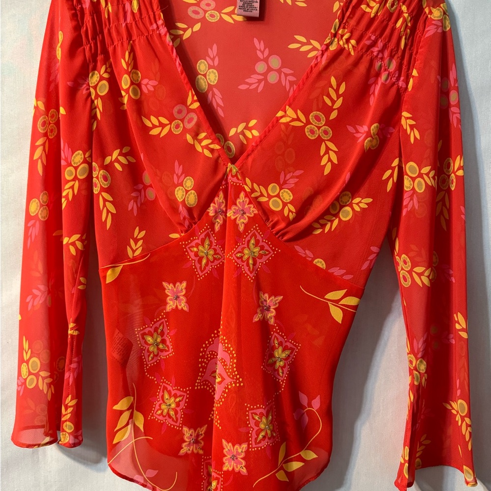 A Coral summer top, size 4, Bandolino, 100% Polyester